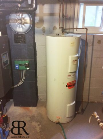 Existing electric water heater, but now we have gas. 